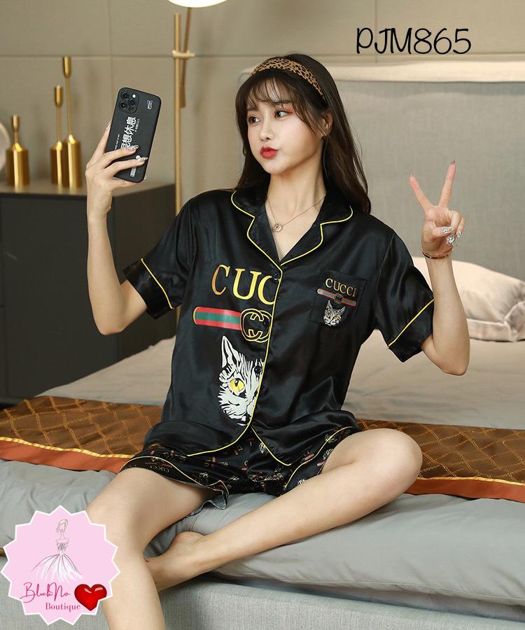 PJM đùi Gucci in mèo - PJM865-duoc-ban-tai-BlvckNo - Đồ ngủ cao cấp có sẵn