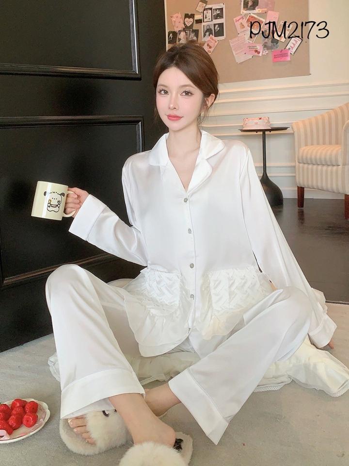 Pajamas lụa mịn túi đan chéo - PJM2173-duoc-ban-tai-BlvckNo - Đồ ngủ cao cấp có sẵn