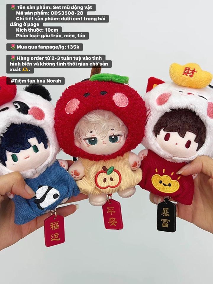 【OD08-28】Set mũ động vật 魔鼠派 dành cho doll 10cm-duoc-ban-tai-Tiệm tạp hoá Norah