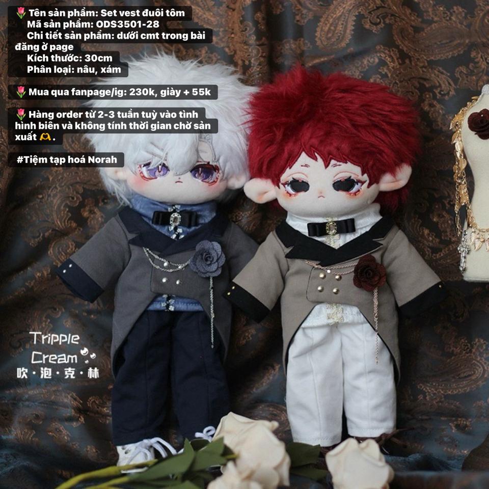 【OD01-28】Set vest đuôi tôm TrippleCream dành cho doll 30cm-duoc-ban-tai-Tiệm tạp hoá Norah