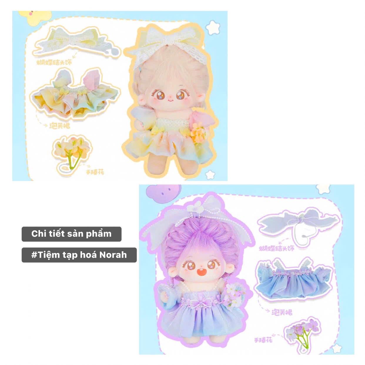 【ODS3528-34】Set váy cô tiên Rua娃吧 dành cho doll 20cm-duoc-ban-tai-Tiệm tạp hoá Norah