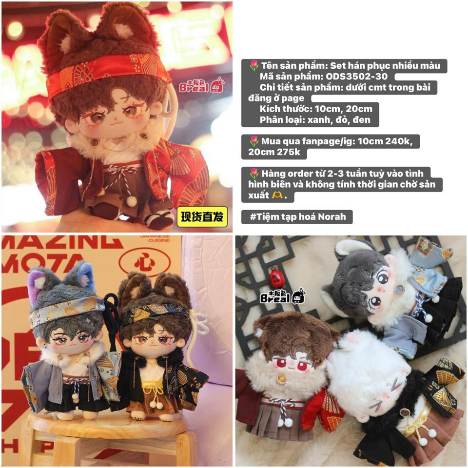 【OD02-30】Set hán phục nhiều màu Breal dành cho doll 10cm, 20cm -duoc-ban-tai-Tiệm tạp hoá Norah