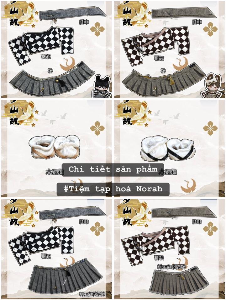 【OD01-06】Set cổ trang caro TrippleCream dành cho doll 20cm, 30cm -duoc-ban-tai-Tiệm tạp hoá Norah