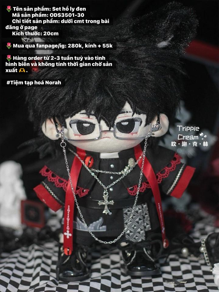 【OD01-30】Set hồ ly đen TrippleCream dành cho doll 20cm-duoc-ban-tai-Tiệm tạp hoá Norah
