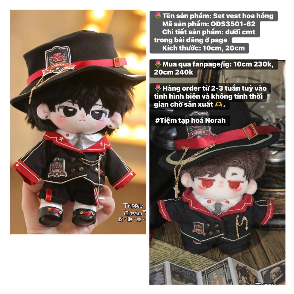 【OD01-62】Set vest hoa hồng TrippleCream dành cho doll 10cm, 20cm -duoc-ban-tai-Tiệm tạp hoá Norah