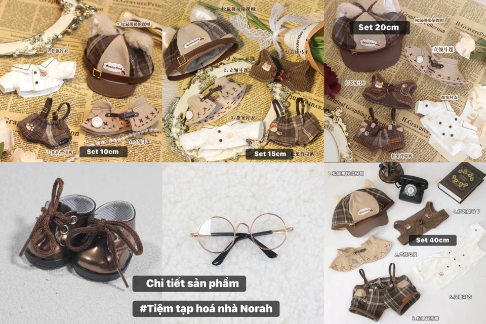 【OD01-13】Set thám tử mùa thu TrippleCream dành cho doll 10cm, 15cm, 20cm, 40cm -duoc-ban-tai-Tiệm tạp hoá Norah