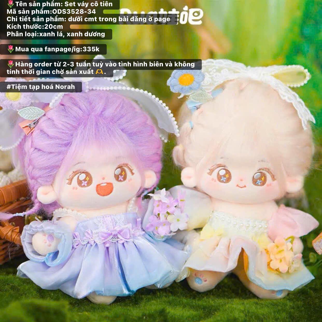 【ODS3528-34】Set váy cô tiên Rua娃吧 dành cho doll 20cm-duoc-ban-tai-Tiệm tạp hoá Norah