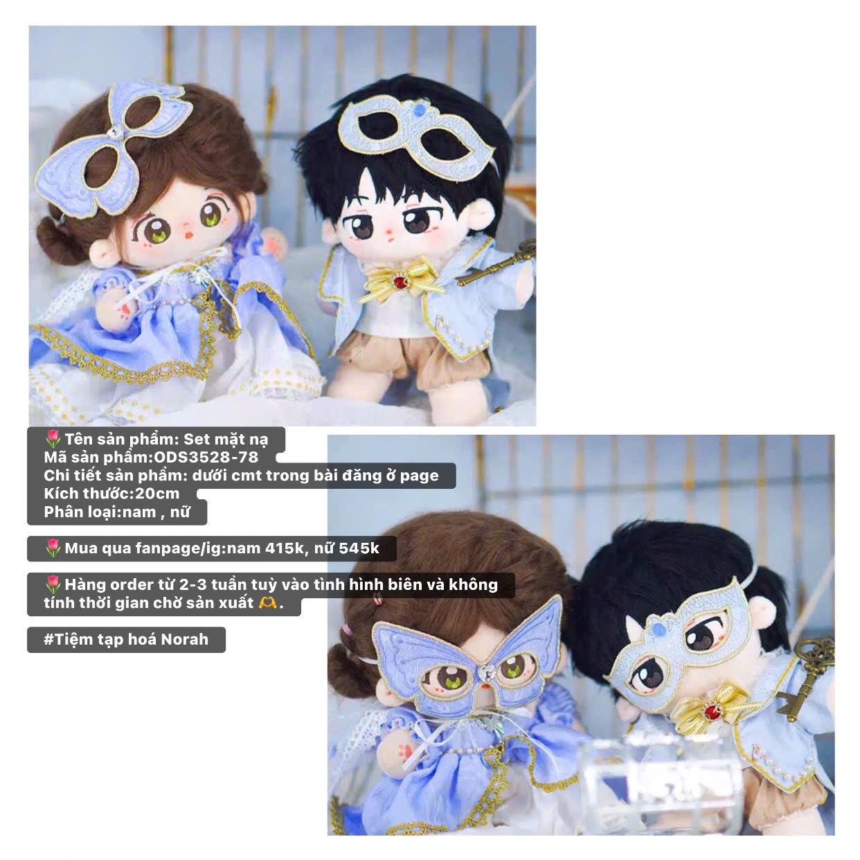 【ODS3528-78】Set mặt nạ Rua娃吧 dành cho doll 20cm-duoc-ban-tai-Tiệm tạp hoá Norah