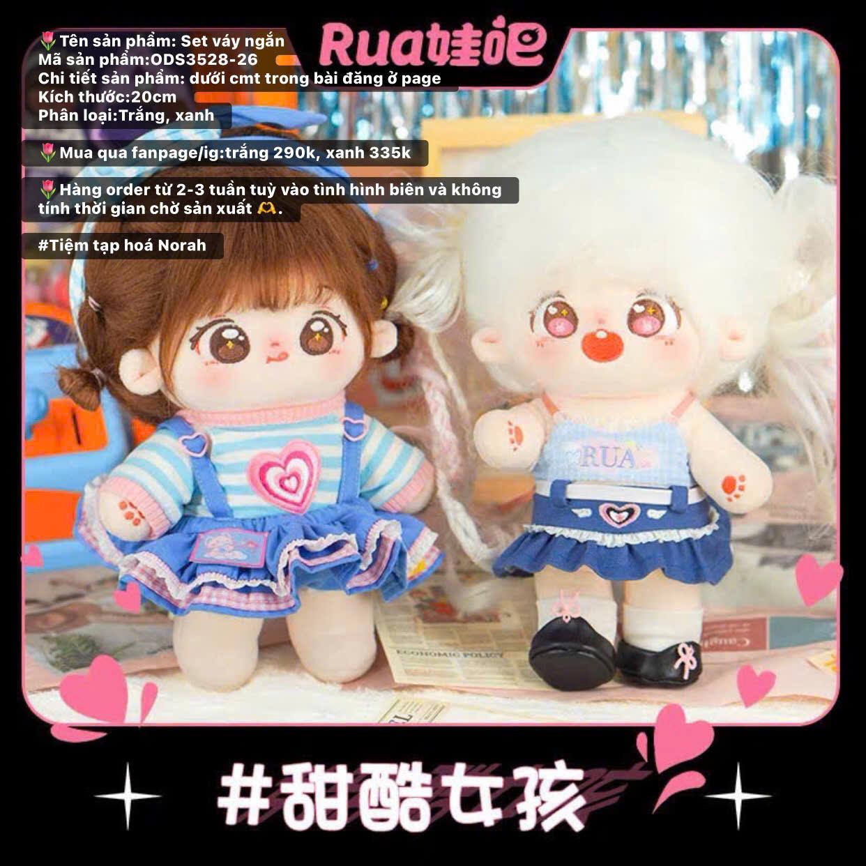 【ODS3528-26】Set váy ngắn Rua娃吧 dành cho doll 20cm-duoc-ban-tai-Tiệm tạp hoá Norah