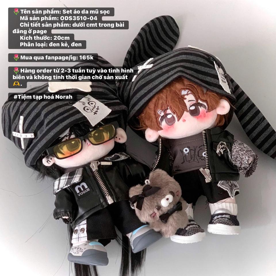 【ODS3510-04】Set áo da mũ sọc Miega原创娃屋 dành cho doll 20cm-duoc-ban-tai-Tiệm tạp hoá Norah