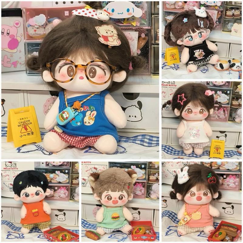 【OD200】Set áo hai dây họa tiết đáng yêu quần caro dễ thương dành cho doll 20cm-duoc-ban-tai-Tiệm tạp hoá Norah
