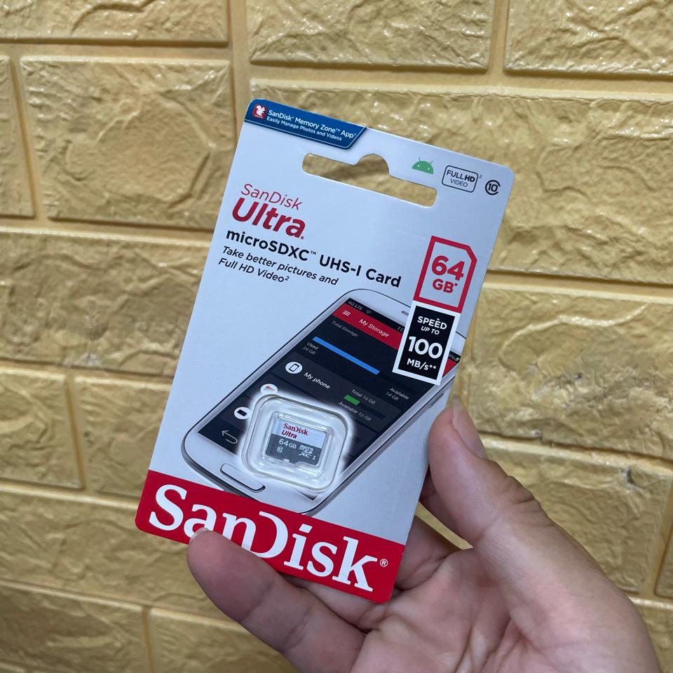 Thẻ nhớ sandisk chính hãng 64Gb-duoc-ban-tai-BKTECH