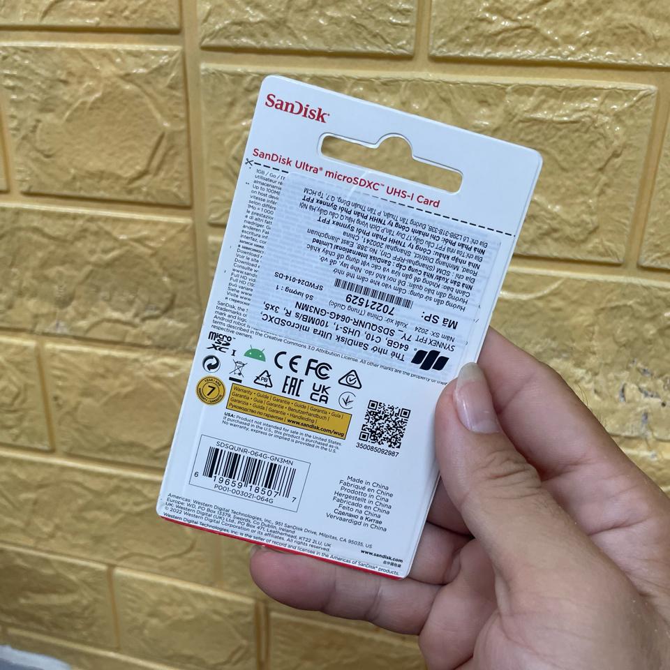 Thẻ nhớ sandisk chính hãng 64Gb-duoc-ban-tai-BKTECH