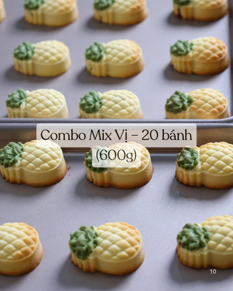 Combo Mix vị 20 bánh - 600g-duoc-ban-tai-Bếp Xanh NPfresh - Tiệm Bánh Handmade Online