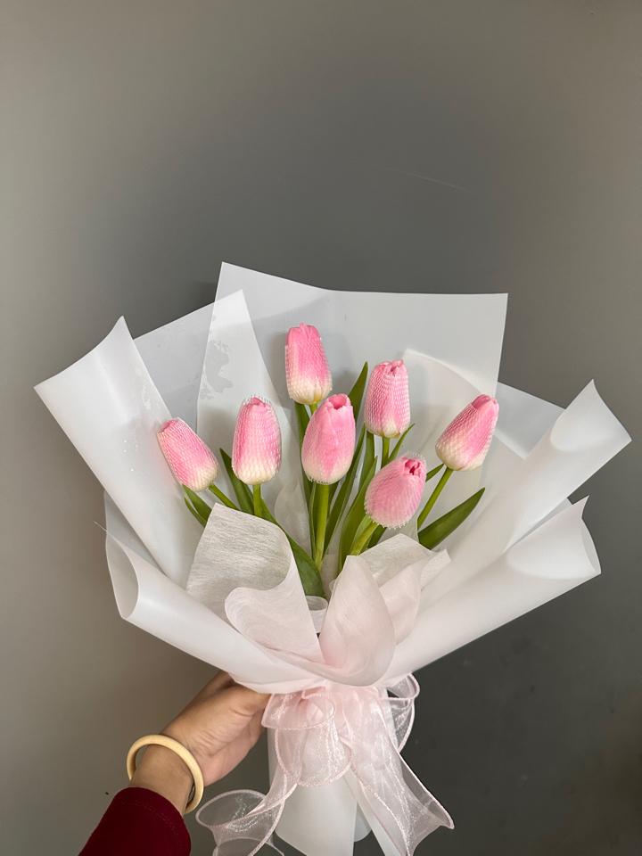 Bó hoa tulip hồng -duoc-ban-tai-Một Tiệm Hoa