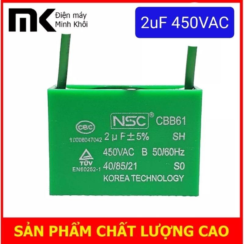 Tụ quạt 2uf NSC -duoc-ban-tai-Điện Máy Minh Khôi