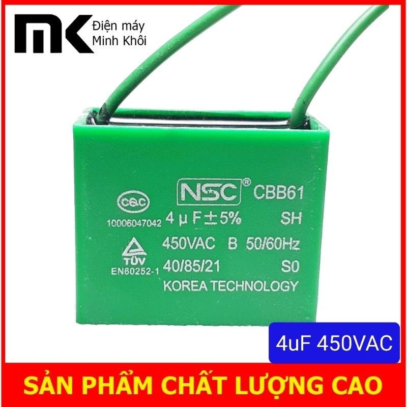 Tụ quạt 4uf NSC -duoc-ban-tai-Điện Máy Minh Khôi