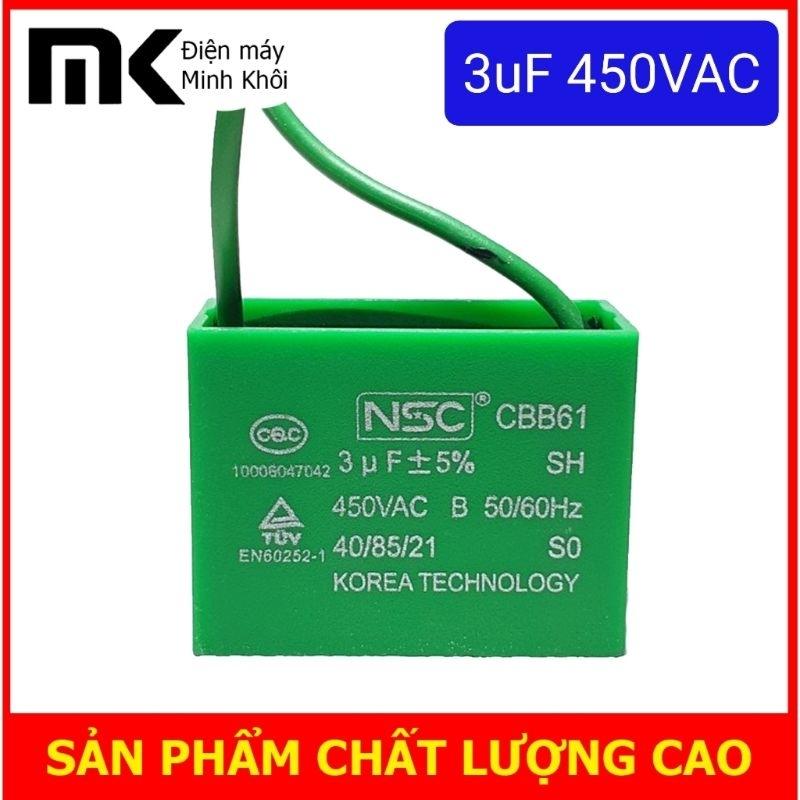 Tụ quạt 3uf NSC -duoc-ban-tai-Điện Máy Minh Khôi