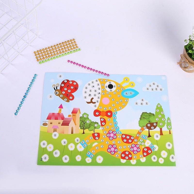 Tranh đính đá A4 (19x26)-duoc-ban-tai-VPP Huỳnh Khuyên (Tranh Cát - Tô Màu - Đồ Chơi Giáo Dục)