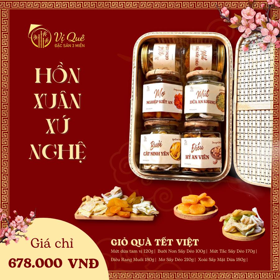 Giỏ quà tết 2024 Vị Quê - Quà tặng tết -HỒN XUÂN XỨ NGHỆ | Giỏ quà tết 63 tỉnh thành giỏ tre đựng quà tết-duoc-ban-tai-Vị Quê - Quà Tặng Đặc Sản