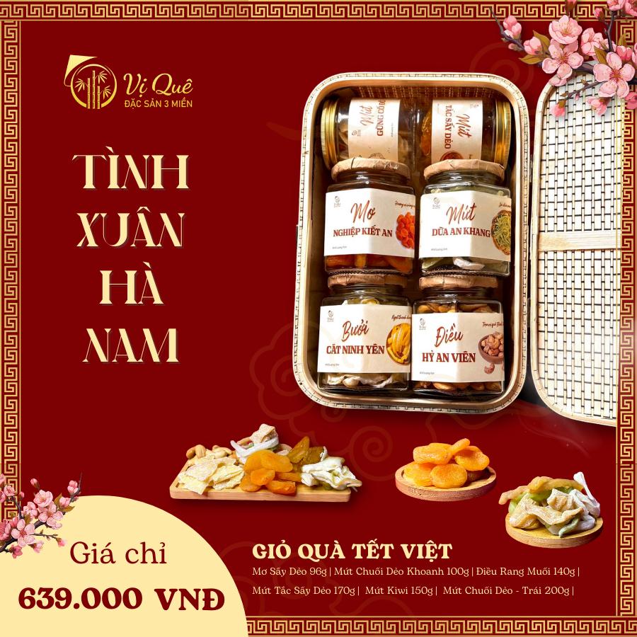 Giỏ quà tết 2024 Vị Quê - Quà tặng tết -TÌNH XUÂN HÀ NAM | Giỏ quà tết 63 tỉnh thành giỏ tre đựng quà tết-duoc-ban-tai-Vị Quê - Quà Tặng Đặc Sản