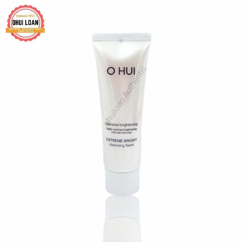 [ mini 40ml Trắng ] Sữa Rửa Mặt trắng da Dưỡng Ẩm Da làm sạch bụi bẩn tế bào sừng già OHUI extreme brightening foam-duoc-ban-tai-BTLoan