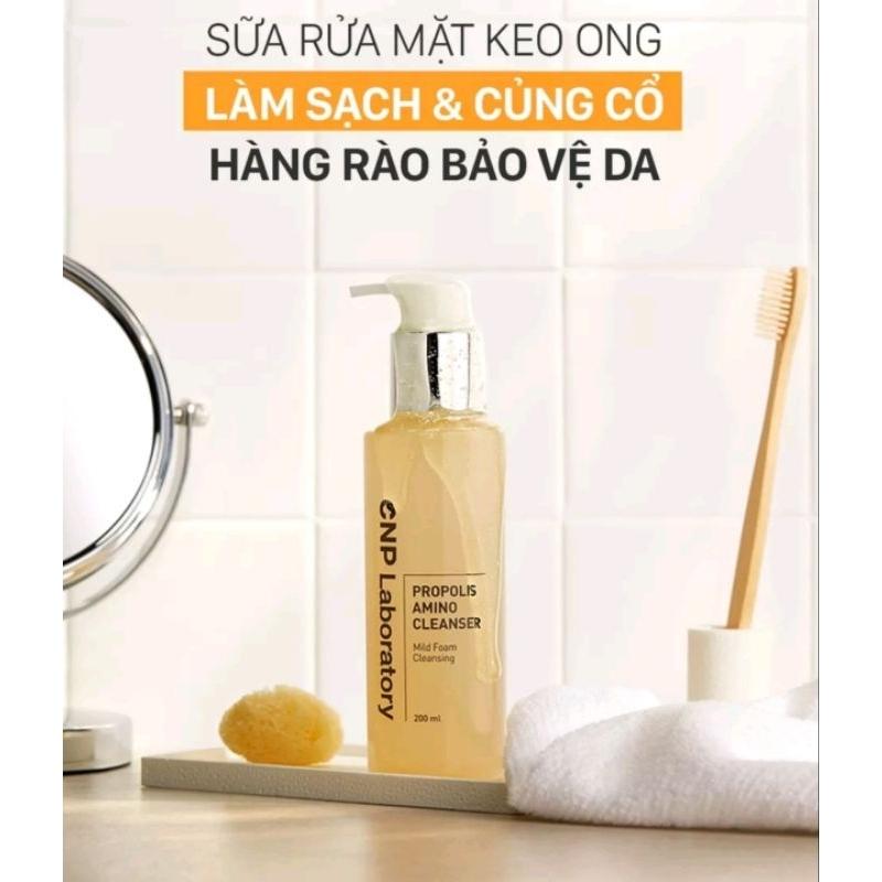 [ Full 200ML ] Sữa rửa mặt CNP Laboratory keo ong phục hồi, tái tạo CNP Propolis Amino Cleanser-duoc-ban-tai-BTLoan