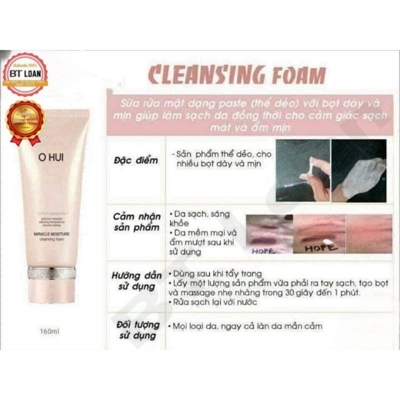 [ mini 40ml Trắng ] Sữa Rửa Mặt trắng da Dưỡng Ẩm Da làm sạch bụi bẩn tế bào sừng già OHUI extreme brightening foam-duoc-ban-tai-BTLoan
