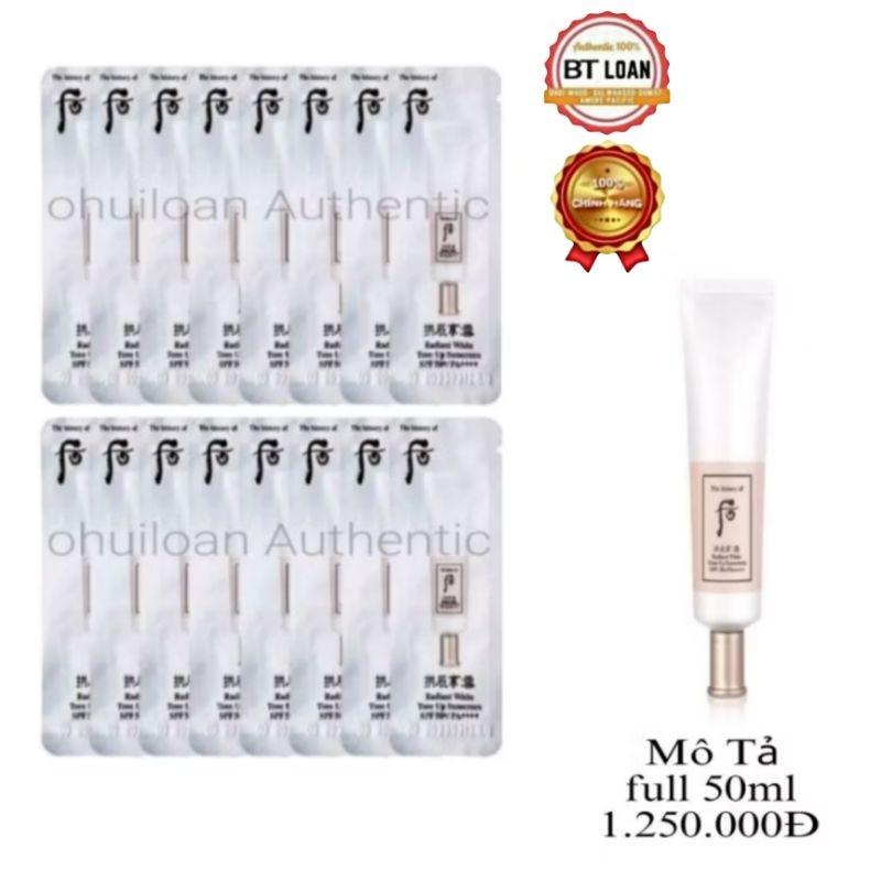 Gói Kem chống nắng dưỡng trắng nâng tone tức thì WHOO RADIANT WHITE TONE UP SUNSCREEN SPF50+/ PA++++-duoc-ban-tai-BTLoan
