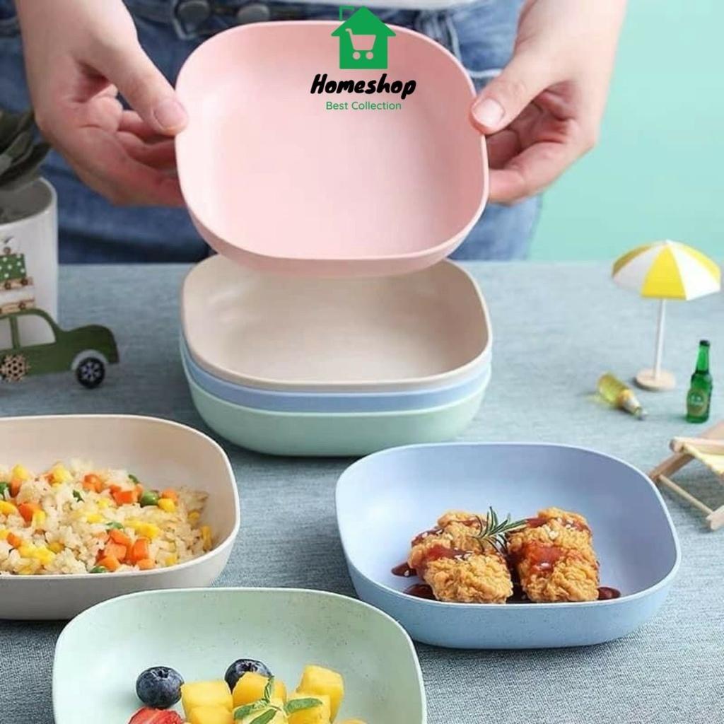 Combo 5 đĩa lua mạch nhiều màu, đĩa đựng thức ăn tiện ích-duoc-ban-tai-Quỳnh vy