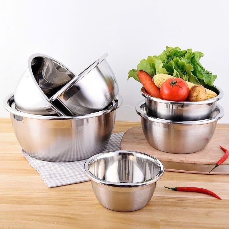 bộ 3 Cái Thau Tròn Inox Size Khác Nhau Loại Dày Đẹp, Rửa Rau Củ Qủa, Đựng Thực Phẩm Đa Năng tiện ích-duoc-ban-tai-Quỳnh vy
