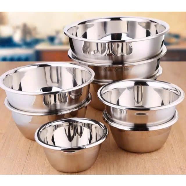 bộ 3 Cái Thau Tròn Inox Size Khác Nhau Loại Dày Đẹp, Rửa Rau Củ Qủa, Đựng Thực Phẩm Đa Năng tiện ích-duoc-ban-tai-Quỳnh vy