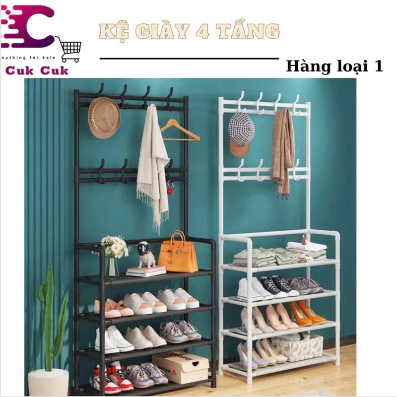 Kệ để giày dép kèm móc treo đồ tiện ích 4 tầng-duoc-ban-tai-Quỳnh vy