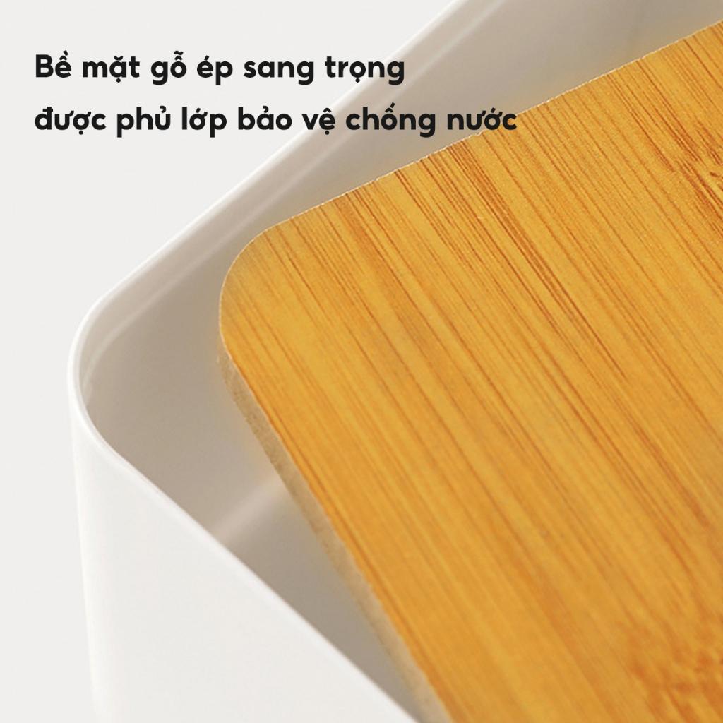 HỘP GIẤY ĂN ĐỂ BÀN NẮP GỖ-duoc-ban-tai-Quỳnh vy