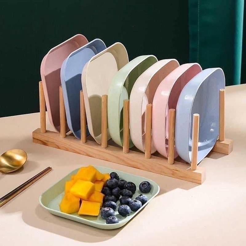 Combo 5 đĩa lua mạch nhiều màu, đĩa đựng thức ăn tiện ích-duoc-ban-tai-Quỳnh vy