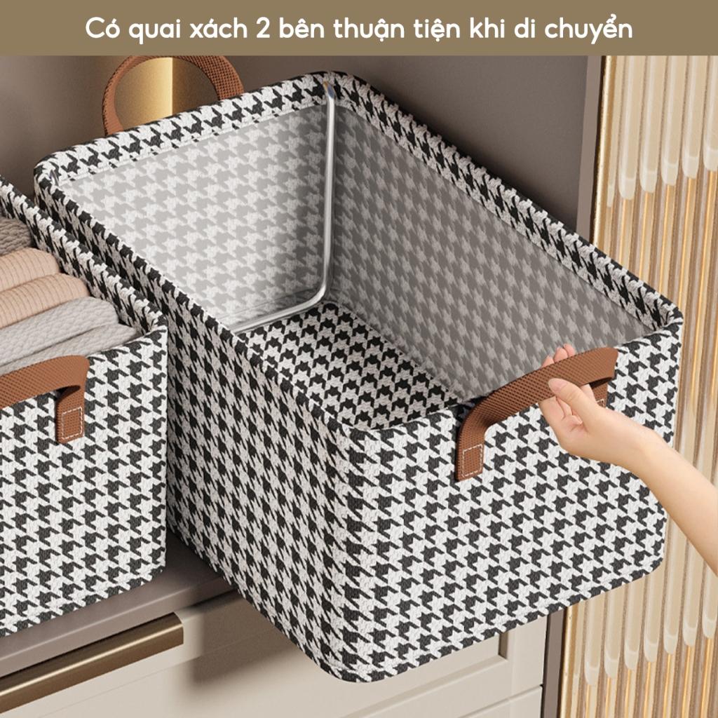 Hộp Đựng Quần Áo Khung Thép Kẻ caro-duoc-ban-tai-Quỳnh vy