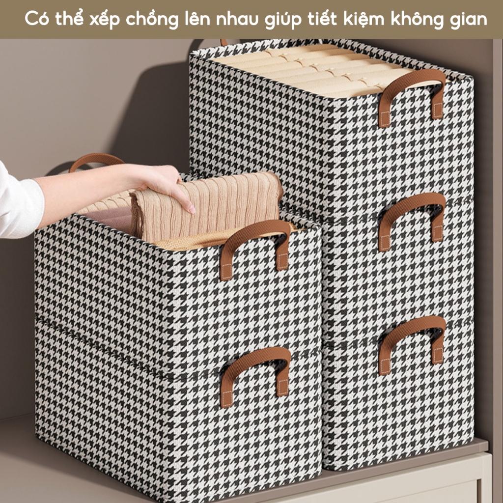Hộp Đựng Quần Áo Khung Thép Kẻ caro-duoc-ban-tai-Quỳnh vy