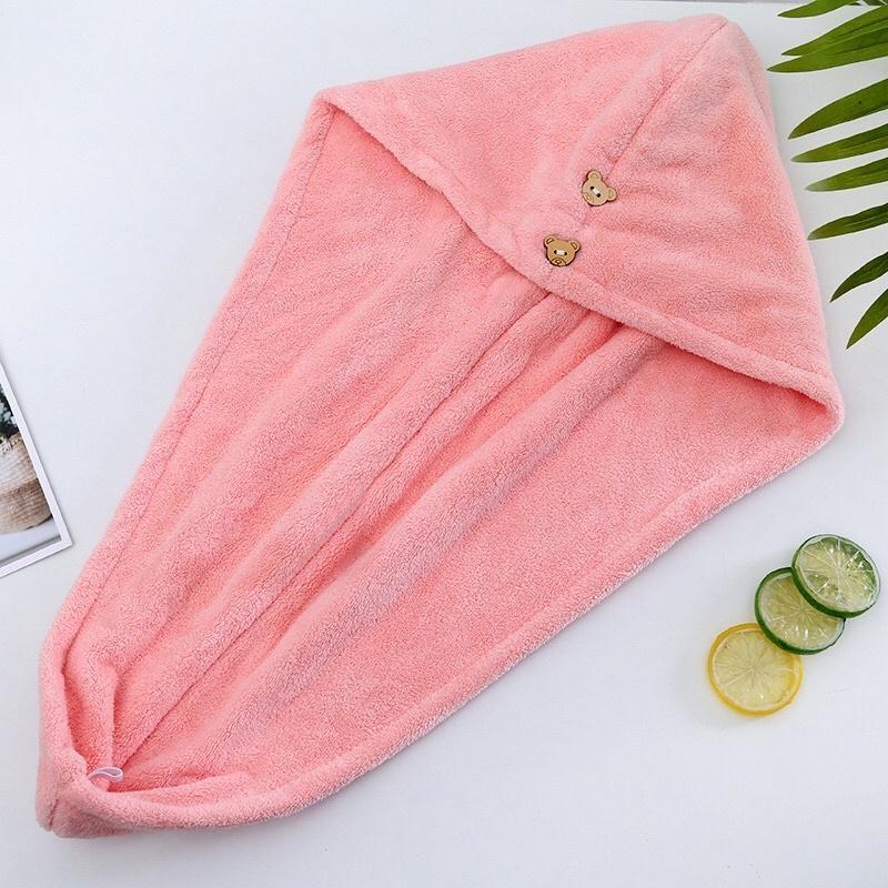 Khăn trùm đầu quấn tóc hút ẩm, khăn quấn đầu tóc khi ướt tiện ích-duoc-ban-tai-Quỳnh vy