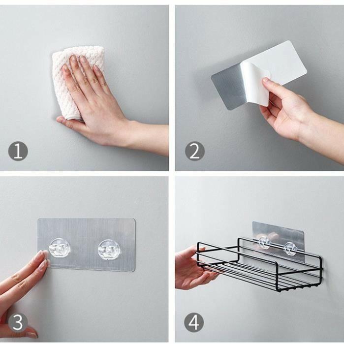 KỆ SẮT CHỮ NHẬT DÁN TƯỜNG NHÀ TẮM, KỆ TRANG TRÍ DECOR NHÀ CỬA-duoc-ban-tai-Quỳnh vy