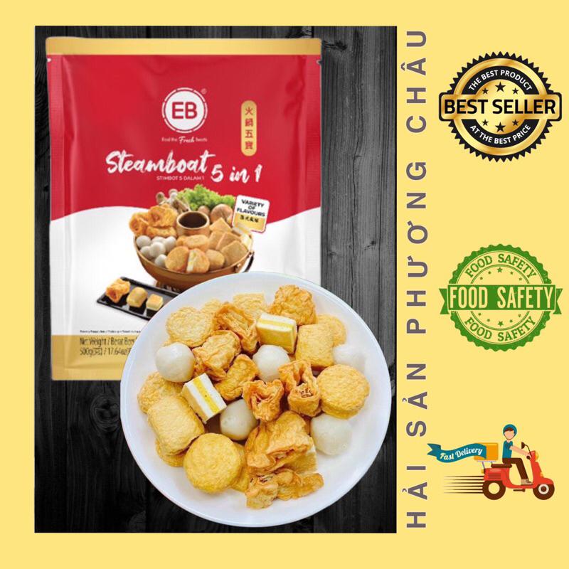 [HỎA TỐC SG] Viên thả lẩu Malaysia 5in1 EB thơm ngon lẩu nướng chiên đều ngon 500g-duoc-ban-tai-Hải Sản Phương Châu