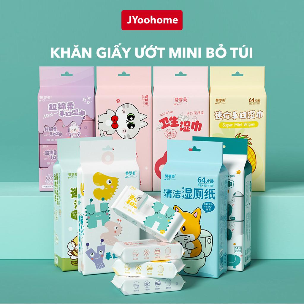 Bịch 64 Khăn Giấy Ướt Mini Bỏ Túi zingee Khăn Ướt Đa Năng Du Lịch Dùng Được cho mọi lứa tuổi-duoc-ban-tai-Quỳnh vy