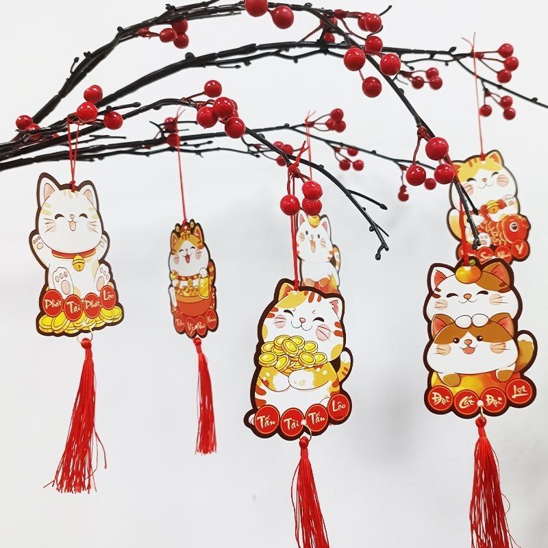 Set 6 Dây Liễn Trang Trí Tết Treo cành Đào, Mai 2025 KT 6*8cm Đa Sắc đem lại may mắn tài lộc-duoc-ban-tai-Quỳnh vy
