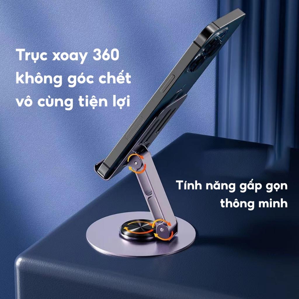 Giá Đỡ Điện Thoại Máy Tính Bảng ZINGEE - Xoay 360 Hợp Kim Nhôm, Kệ Điện Thoại Xem Phim Livestream-duoc-ban-tai-Quỳnh vy