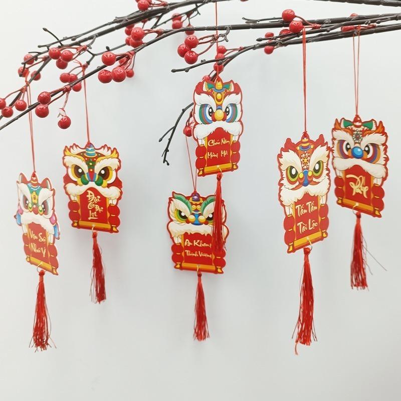 Set 6 Dây Liễn Trang Trí Tết Treo cành Đào, Mai 2025 KT 6*8cm Đa Sắc đem lại may mắn tài lộc-duoc-ban-tai-Quỳnh vy