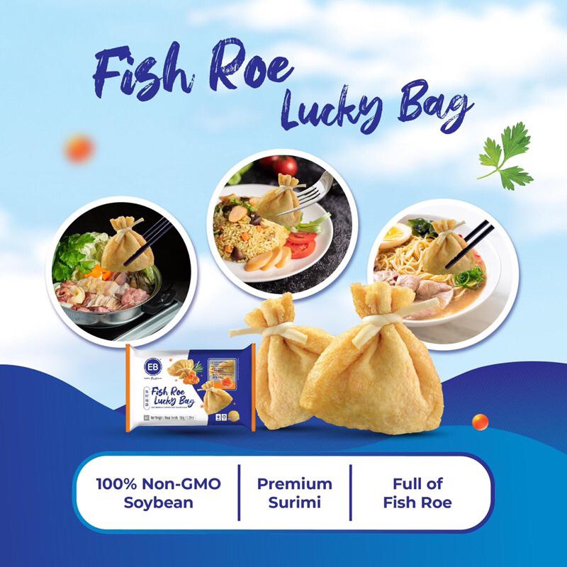 [HỎA TỐC SG] Viên thả lẩu túi tiền may mắn trứng cá Fish Roe Lucky Bag EB Malaysia-duoc-ban-tai-Hải Sản Phương Châu