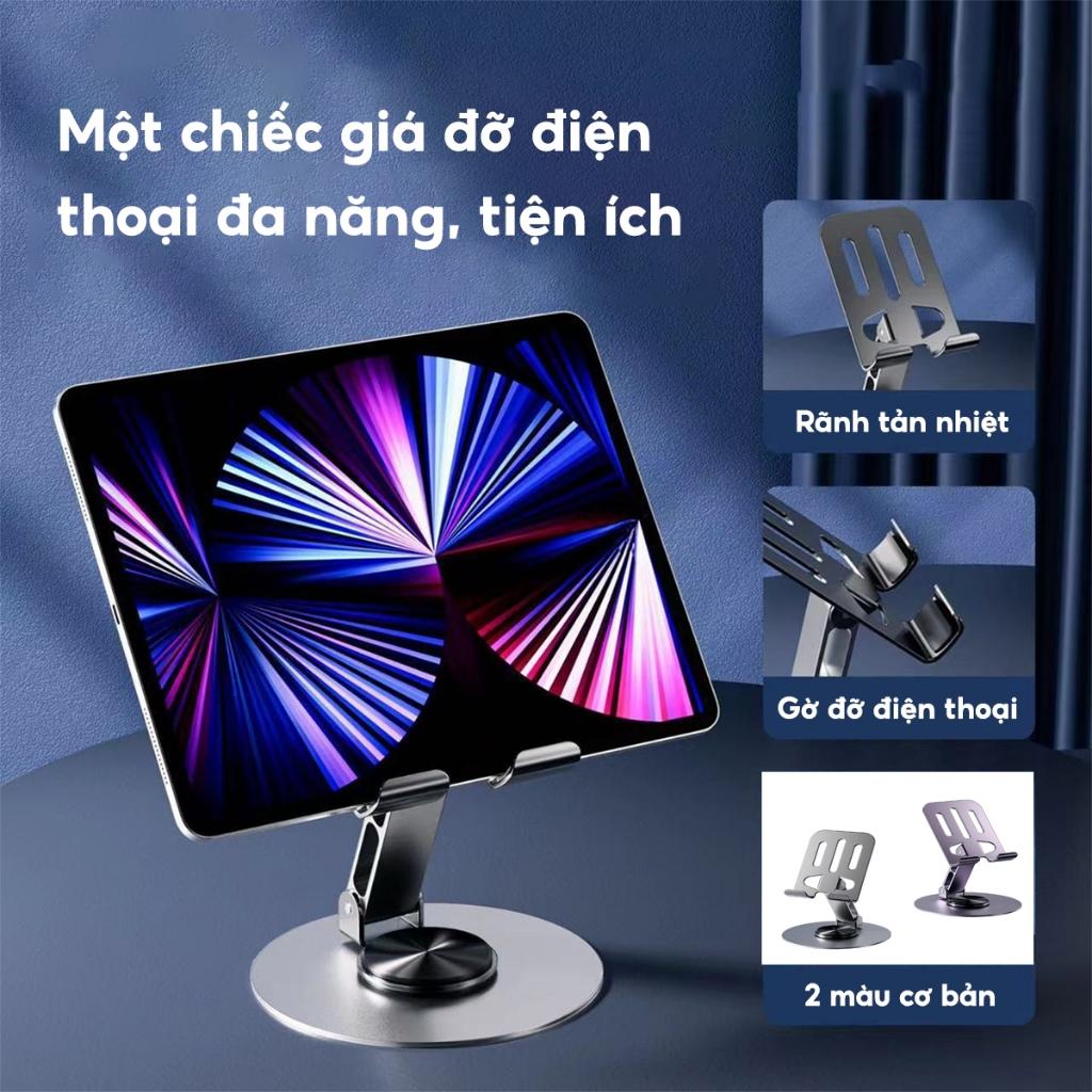 Giá Đỡ Điện Thoại Máy Tính Bảng ZINGEE - Xoay 360 Hợp Kim Nhôm, Kệ Điện Thoại Xem Phim Livestream-duoc-ban-tai-Quỳnh vy