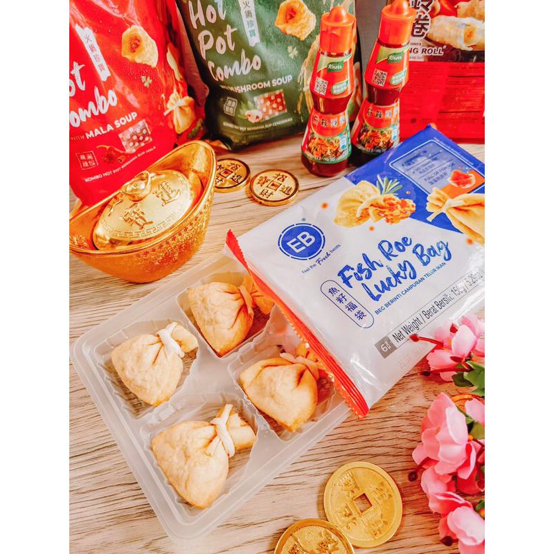 [HỎA TỐC SG] Viên thả lẩu túi tiền may mắn trứng cá Fish Roe Lucky Bag EB Malaysia-duoc-ban-tai-Hải Sản Phương Châu