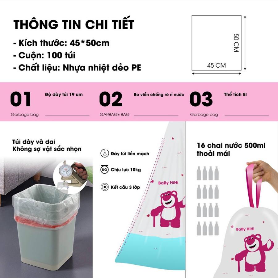 SET TÚI ĐỰNG RÁC CÓ QUAI TỰ PHÂN HỦY, TÚI ĐỰNG RÁC RÂY RÚT TIỆN ÍCH-duoc-ban-tai-Quỳnh vy