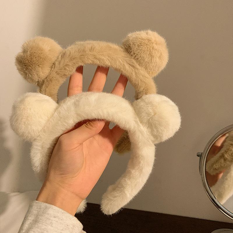 Bờm Cài Tóc Tai Gấu Bông Bản Rộng Màu Trắng Thời Trang Cho Nữ-duoc-ban-tai-Quỳnh vy