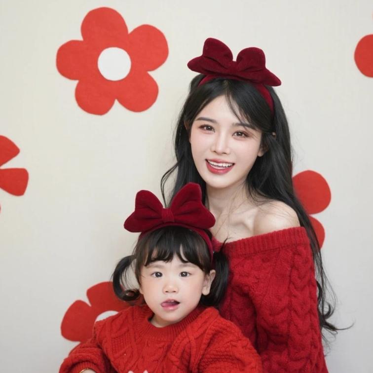 Bờm Cài Tóc Đính Nơ đỏ Phong Cách Hàn Quốc Dễ Thương Cho Bé Gái Dịp Giáng Sinh, Noel, Christmas, Năm mới, Tết, New Year-duoc-ban-tai-Quỳnh vy